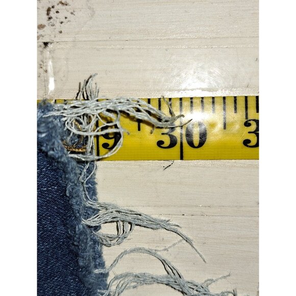 Copperflash Womens High Rise Distressed Skinny Jeans Blue 12 Raw Hem Ripped - Picture 9 of 11